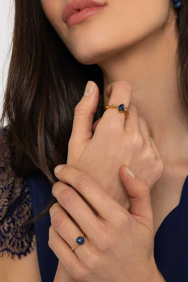 Joularie Blue Lapis Ring Size 8* Boxed Gifts