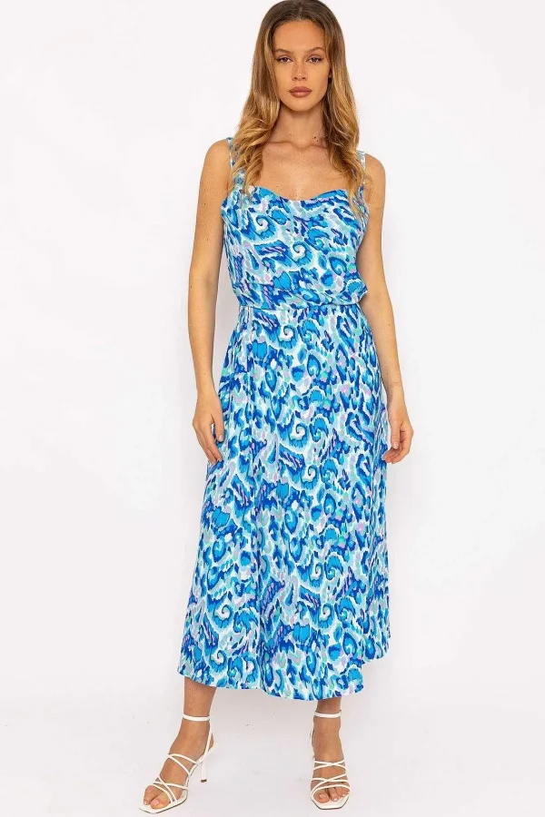 Rowen Avenue Blue Lurex Print Midi Skirt*Women Skirts & Shorts