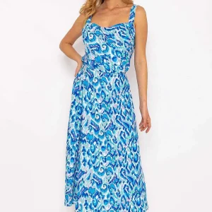Rowen Avenue Blue Lurex Print Midi Skirt*Women Skirts & Shorts