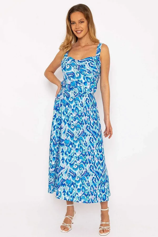 Rowen Avenue Blue Lurex Print Midi Skirt*Women Skirts & Shorts