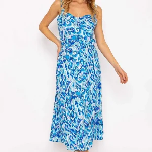 Rowen Avenue Blue Lurex Print Midi Skirt*Women Skirts & Shorts