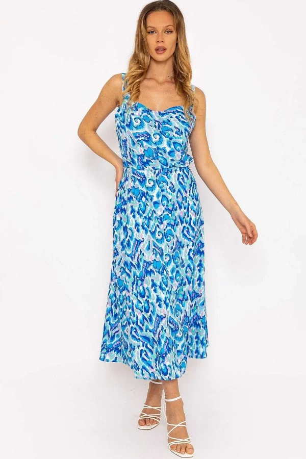 Rowen Avenue Blue Lurex Print Midi Skirt*Women Skirts & Shorts