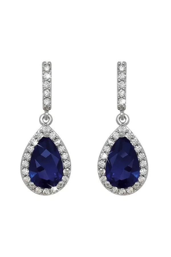 Tipperary Crystal Jewellery Blue Pear Shape Earrings* Boxed Gifts