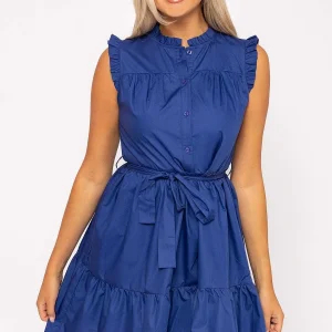 Kelly & Grace Weekend Blue Poplin Mini Dress* Sale Dresses