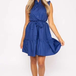 Kelly & Grace Weekend Blue Poplin Mini Dress* Sale Dresses