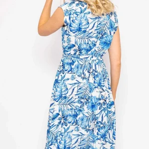 Rowen Avenue Blue Poppy Floral Printed Midi Dress*Women Dresses & Jumpsuits