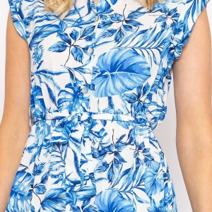 Rowen Avenue Blue Poppy Floral Printed Midi Dress*Women Dresses & Jumpsuits