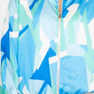 Pala D'oro Blue Printed Bomber Jacket*Women Coats & Jackets