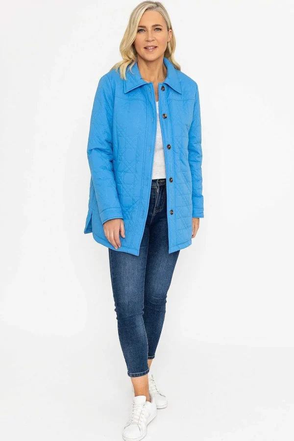 Voulez Vous Blue Quilted Jacket*Women Coats & Jackets