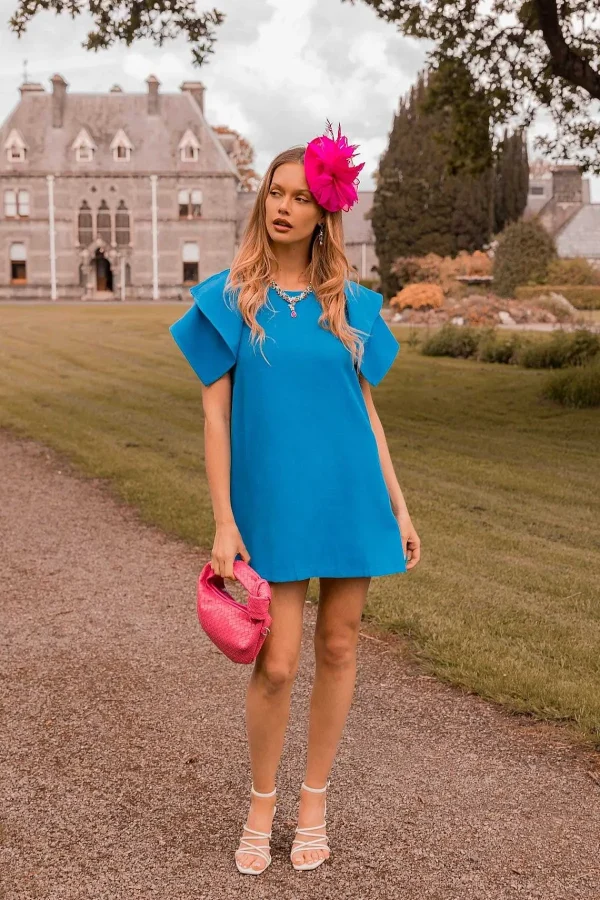 Rowen Avenue Blue Shoulder Detail Mini Dress*Women Dresses & Jumpsuits