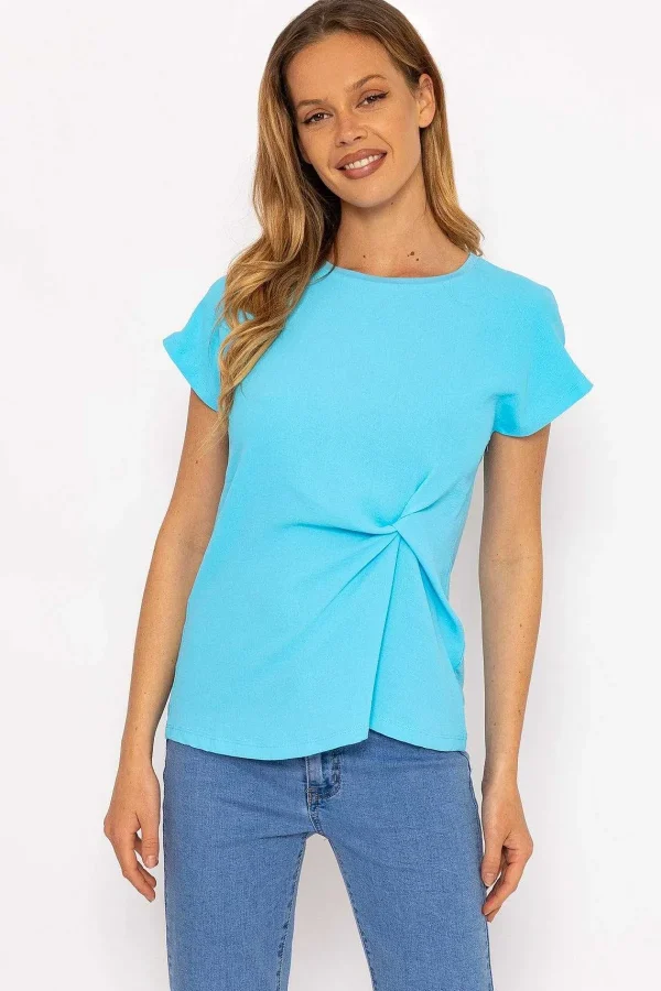 Kelly & Grace Weekend Blue Side Ruched Detail Top*Women Tops & Blouses