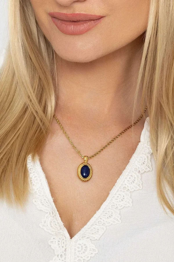Joularie Blue Stone Necklace* Boxed Gifts