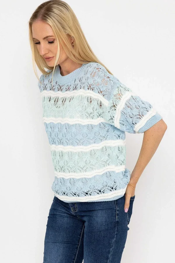 Pala D'oro Blue Stripe Knit Jumper*Women Jumpers & Cardigans