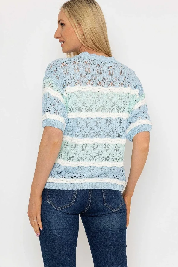 Pala D'oro Blue Stripe Knit Jumper*Women Jumpers & Cardigans