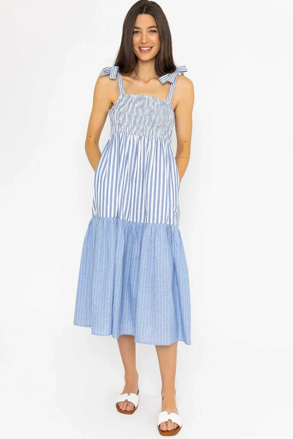 Rowen Avenue Blue Stripe Midi Dress*Women Dresses & Jumpsuits