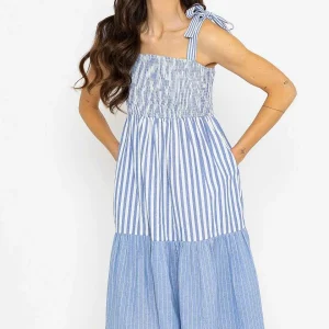 Rowen Avenue Blue Stripe Midi Dress*Women Dresses & Jumpsuits