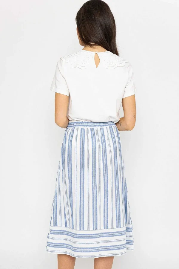 Rowen Avenue Blue Stripe Midi Skirt With Tie*Women Skirts & Shorts