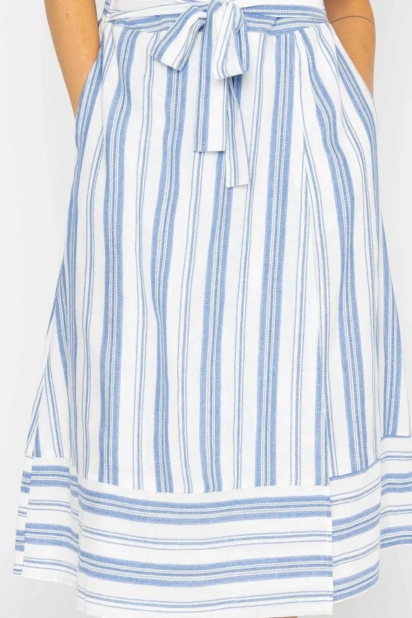 Rowen Avenue Blue Stripe Midi Skirt With Tie*Women Skirts & Shorts