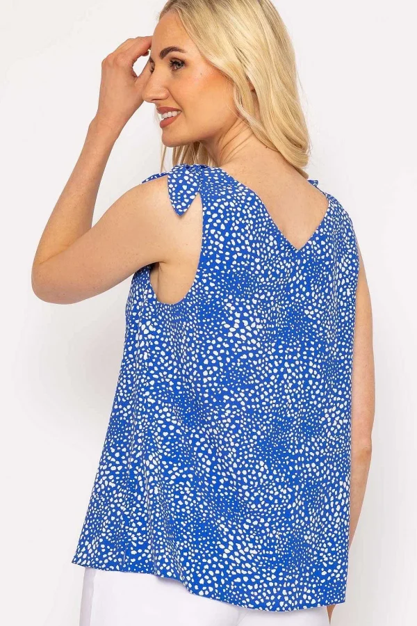 Rowen Avenue Blue Tie Shoulder Top*Women Tops & Blouses