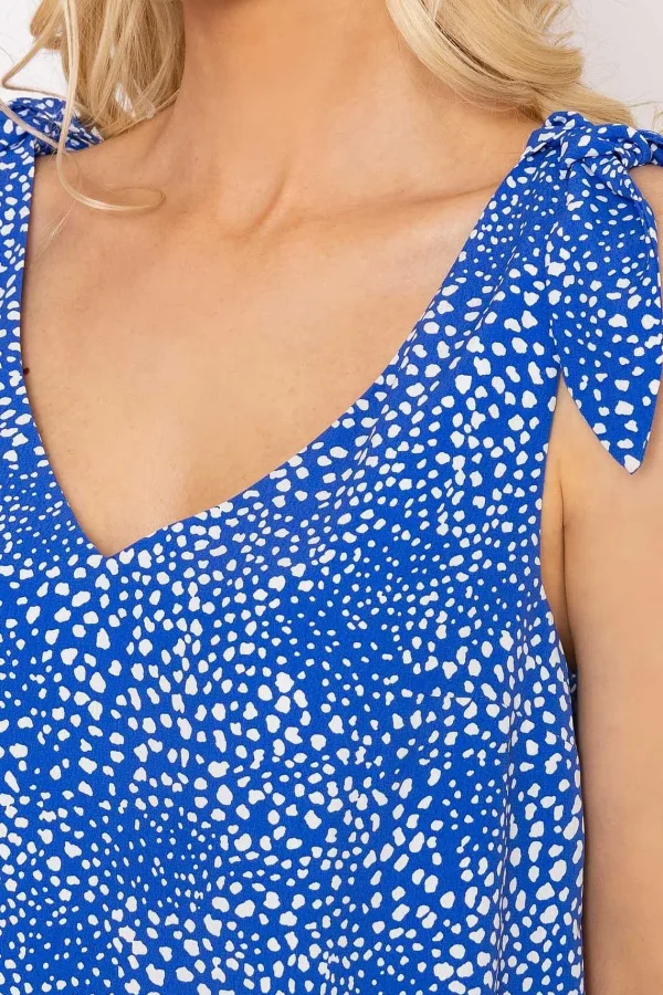 Rowen Avenue Blue Tie Shoulder Top*Women Tops & Blouses