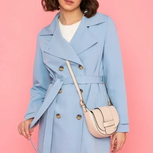 Rowen Avenue Blue Trench Coat*Women Coats & Jackets