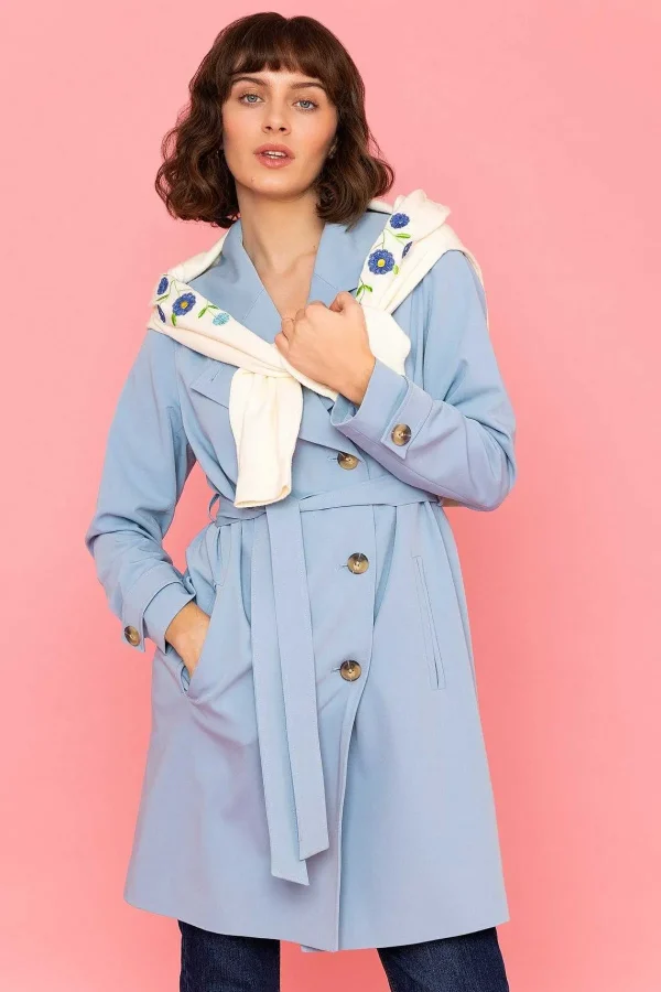 Rowen Avenue Blue Trench Coat*Women Coats & Jackets