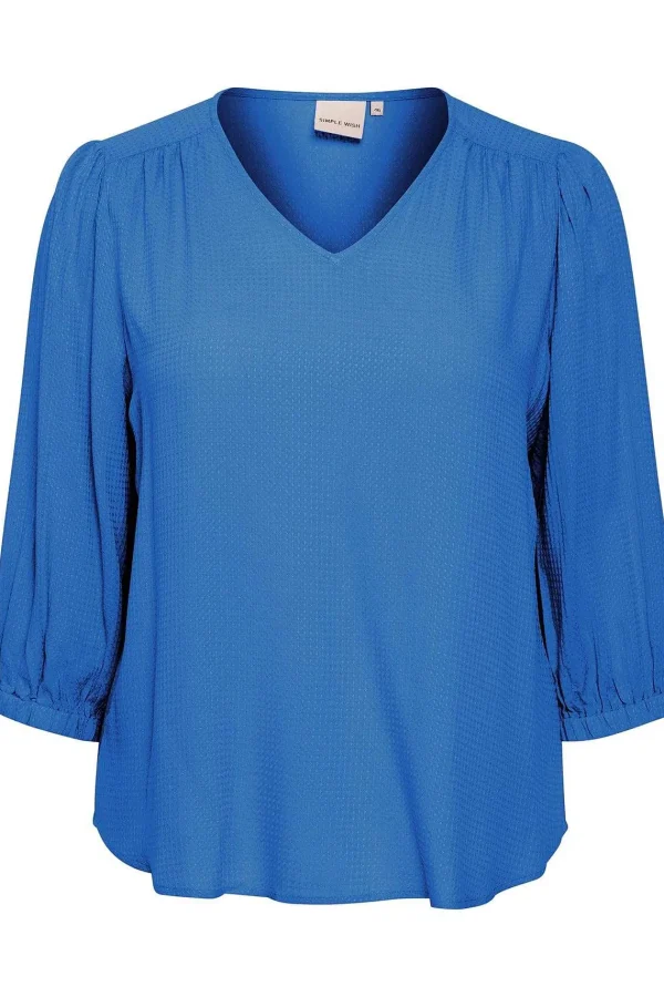 Simple Wish Blue Viscose Top*Women Tops & Blouses