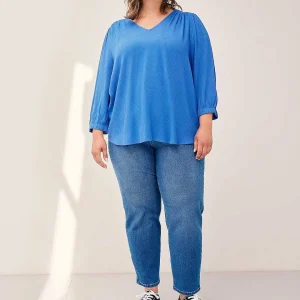 Simple Wish Blue Viscose Top*Women Tops & Blouses