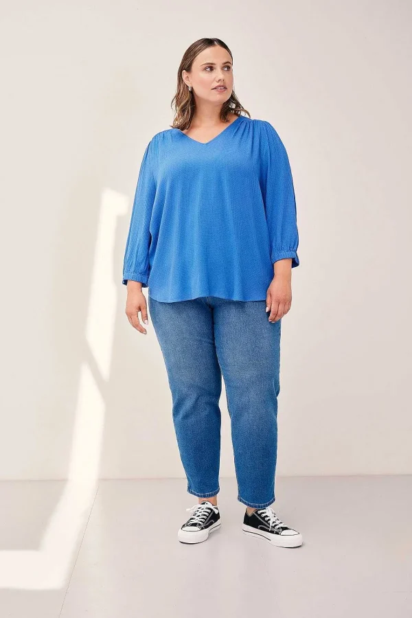 Simple Wish Blue Viscose Top*Women Tops & Blouses