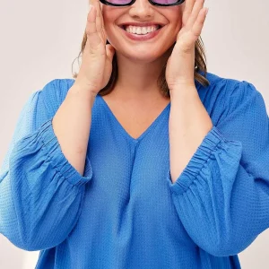 Simple Wish Blue Viscose Top*Women Tops & Blouses