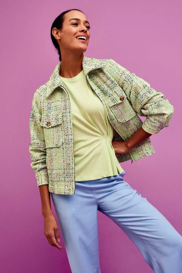 Cks Fashion Boa Jacket In Green*Women Coats & Jackets