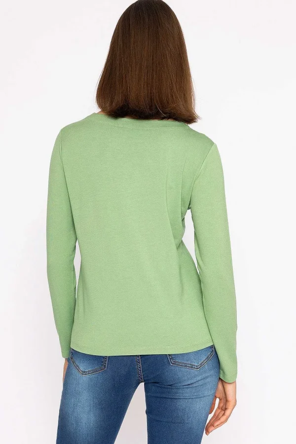 Kelly & Grace Weekend Boat Neck Top In Sage*Women Tops & Blouses