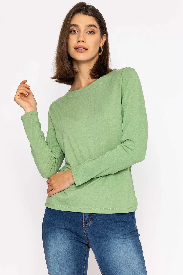 Kelly & Grace Weekend Boat Neck Top In Sage*Women Tops & Blouses