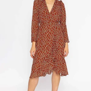 Rowen Avenue Boho Wrap Dress In Rust*Women Dresses & Jumpsuits
