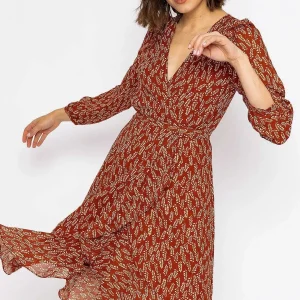 Rowen Avenue Boho Wrap Dress In Rust*Women Dresses & Jumpsuits