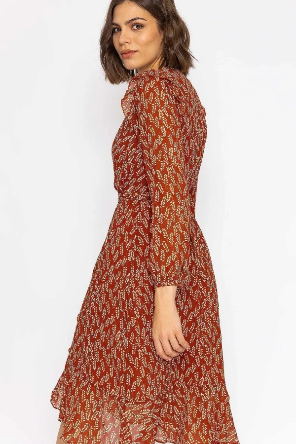 Rowen Avenue Boho Wrap Dress In Rust*Women Dresses & Jumpsuits