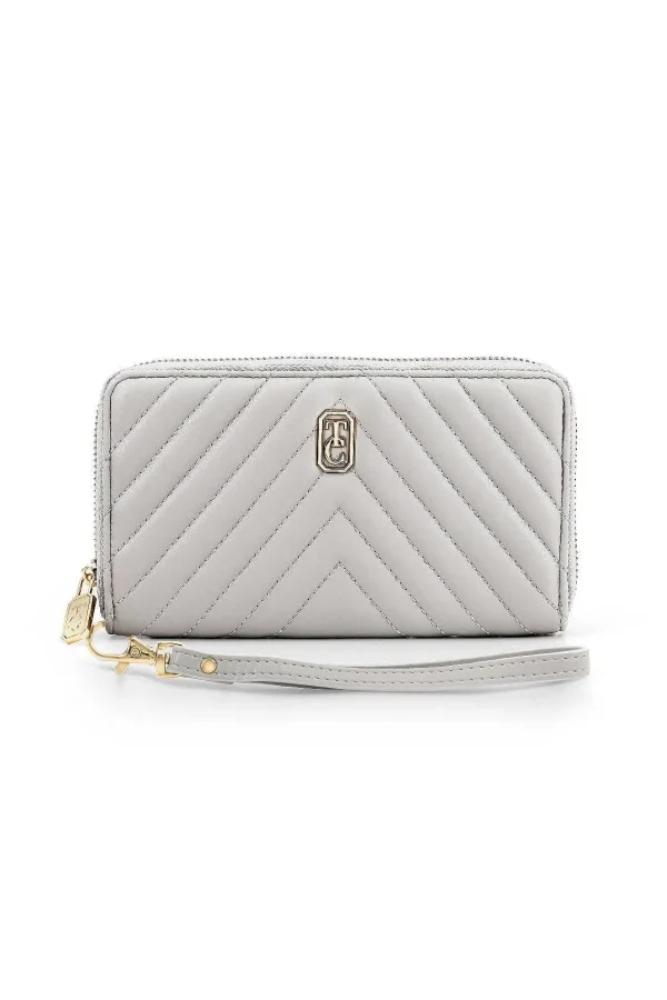 Tipperary Crystal Bags Bordeaux Quilted Purse In Grey* Accessories