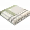 Biederlack Border Check Green Blanket* Homeware