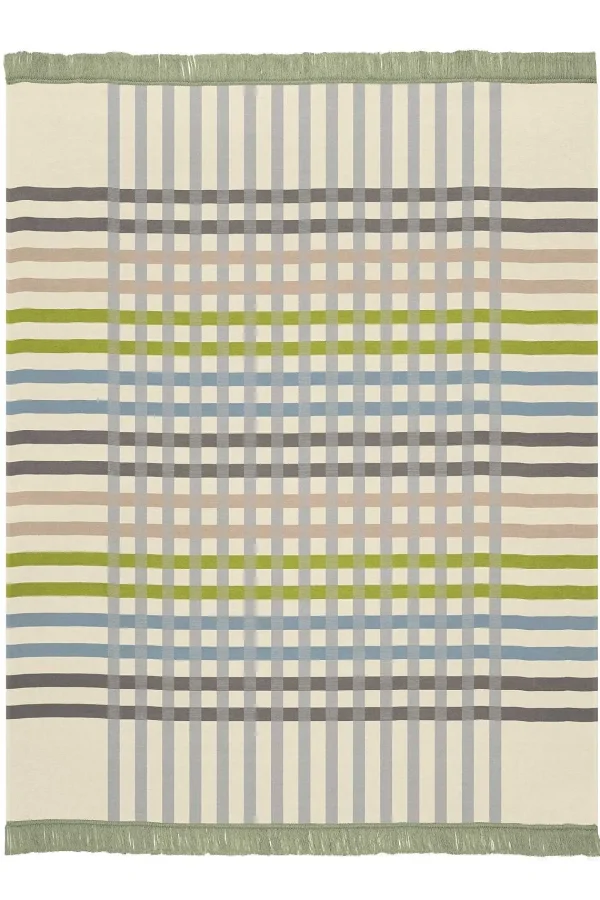 Biederlack Border Check Green Blanket* Homeware