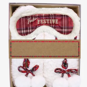 Something Special Gifts Borg Cosies And Eye Mask Set Size 4/5*Women Nightwear