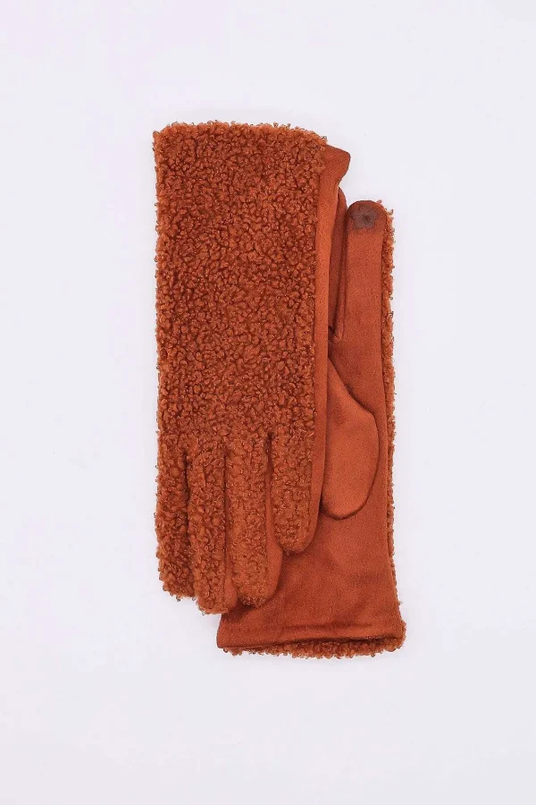 SOUL Accessories Boucle Front Glove In Tan* Gloves