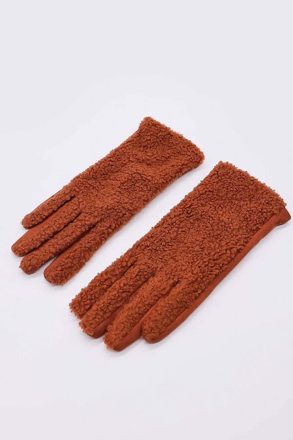 SOUL Accessories Boucle Front Glove In Tan* Gloves
