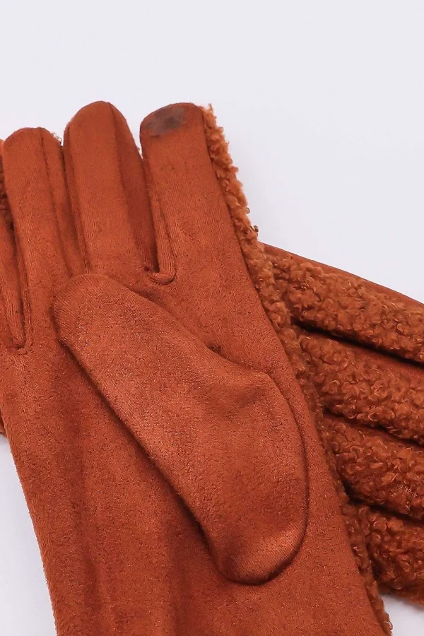 SOUL Accessories Boucle Front Glove In Tan* Gloves