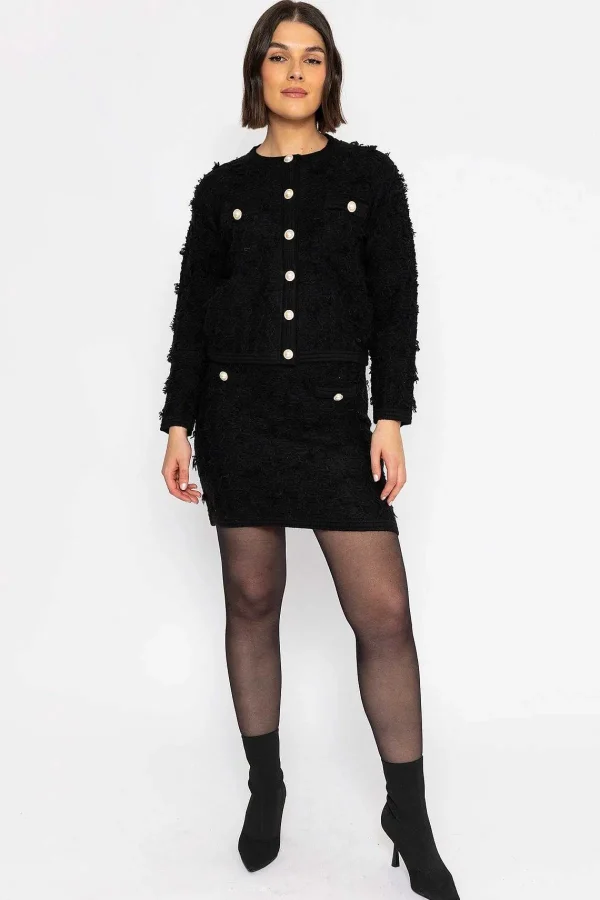 Elli White Boucle Jacket In Black*Women Blazers