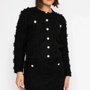 Elli White Boucle Jacket In Black*Women Blazers