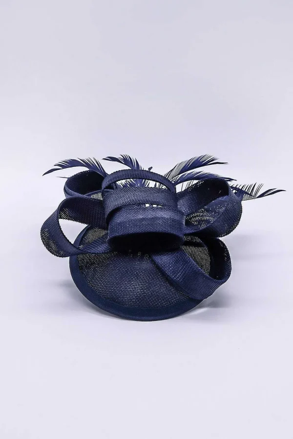 SOUL Accessories Bow Detail Fascinator In Navy* Fascinators