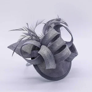 SOUL Accessories Bow Detail Fascinator In Silver* Fascinators