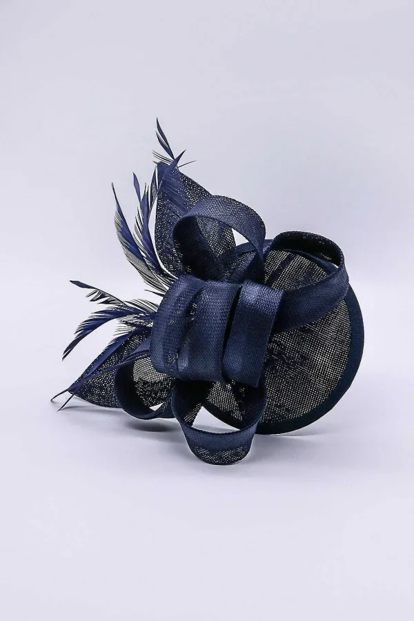 SOUL Accessories Bow Detail Fascinator In Navy* Fascinators