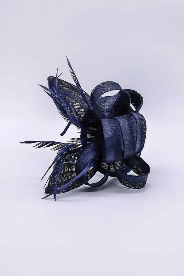 SOUL Accessories Bow Detail Fascinator In Navy* Fascinators