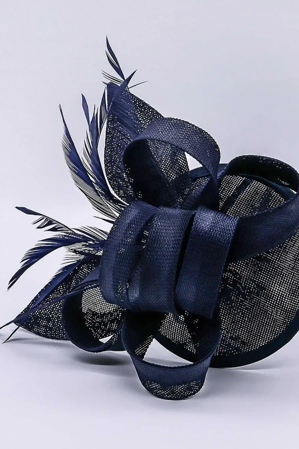 SOUL Accessories Bow Detail Fascinator In Navy* Fascinators